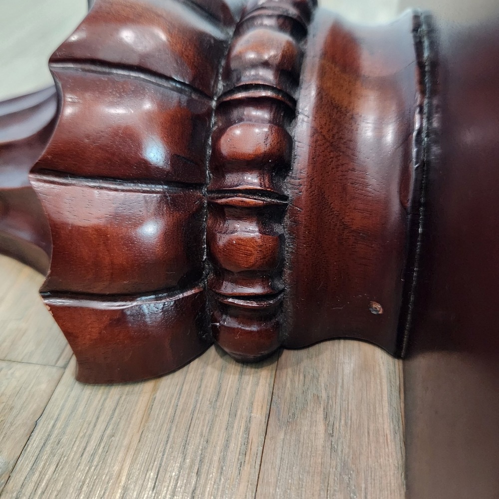 Vintage Florentine Style Dark Mahogany Solid Wood Hanging Wall‎ Shelf Sconce - Picture 6 of 15